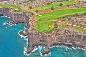 Manele 12th Green Aerial